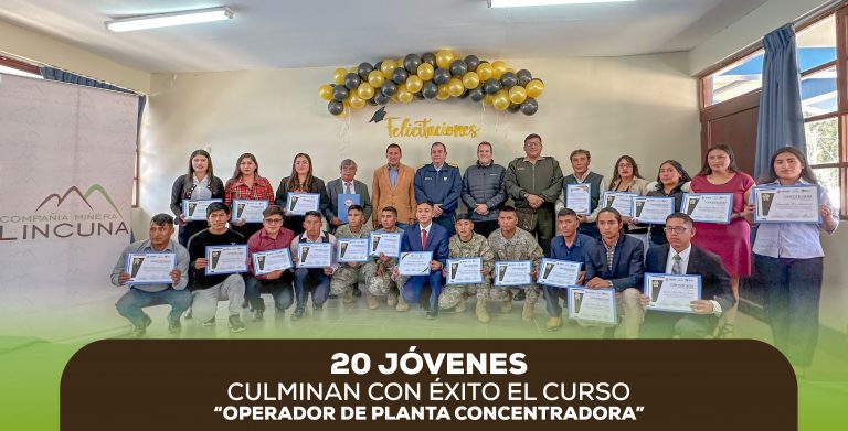 20 jóvenes completan con éxito el curso gratuito de "Operador de Planta Concentradora" 1 1DDDD
